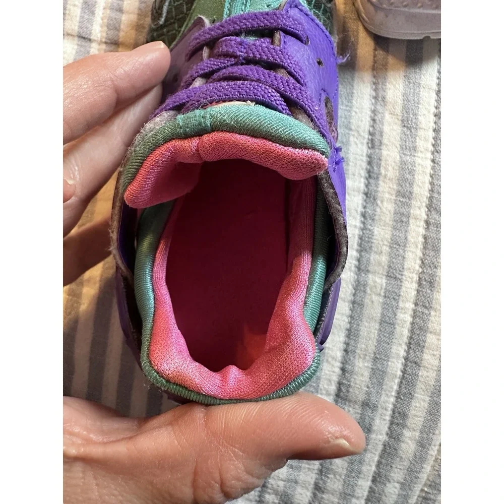 Nike Air Huarache Run GS Sneakers Purple Teal Pink Kids Size 10C‎ 318429-300